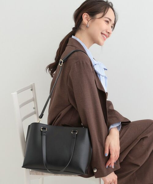 SHOO・LA・RUE / シューラルー トートバッグ | サイド配色トートバッグ(ブラック(019))