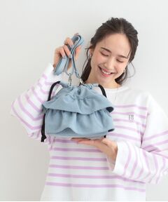 SHOO・LA・RUE / シューラルー ショルダーバッグ | デニム巾着ショルダーバッグ