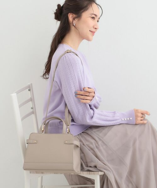 SHOO・LA・RUE / シューラルー ショルダーバッグ | サイドベルトデザインショルダーバッグ(グレー(012))