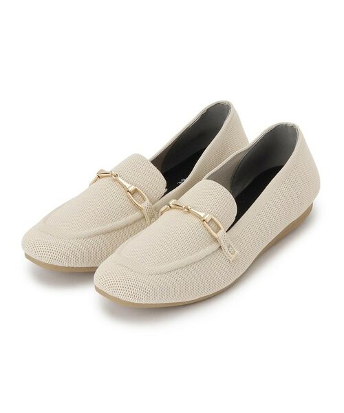 SHOO・LA・RUE / シューラルー フラットシューズ | 【洗える】ニットローファー（ライトベージュ(051)）