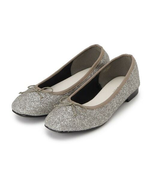 SHOO・LA・RUE / シューラルー フラットシューズ | 【ふかふか】シャーリングバレエシューズ(ゴールド(007))