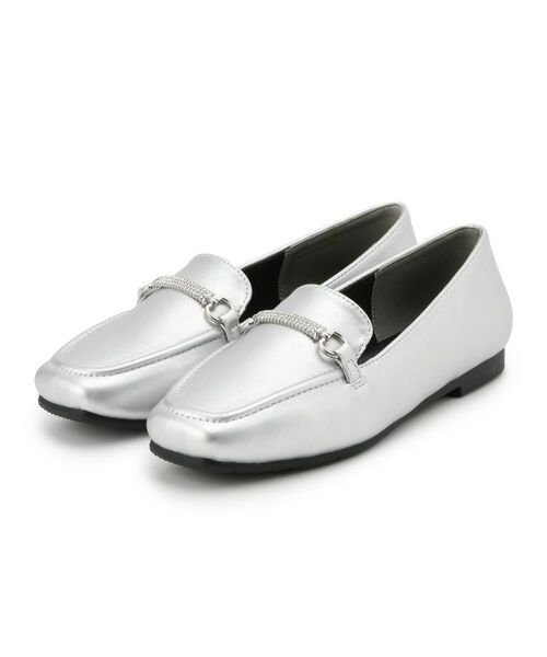 SHOO・LA・RUE / シューラルー パンプス | 【消臭】キラキラビットローファー（シルバー(006)）