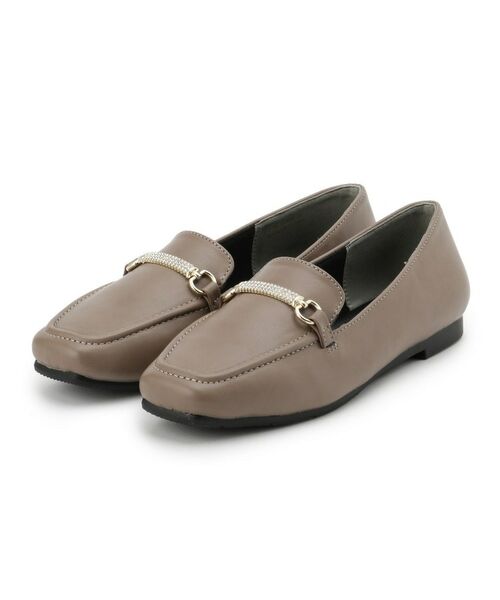 SHOO・LA・RUE / シューラルー パンプス | 【消臭】キラキラビットローファー（トープ(054)）