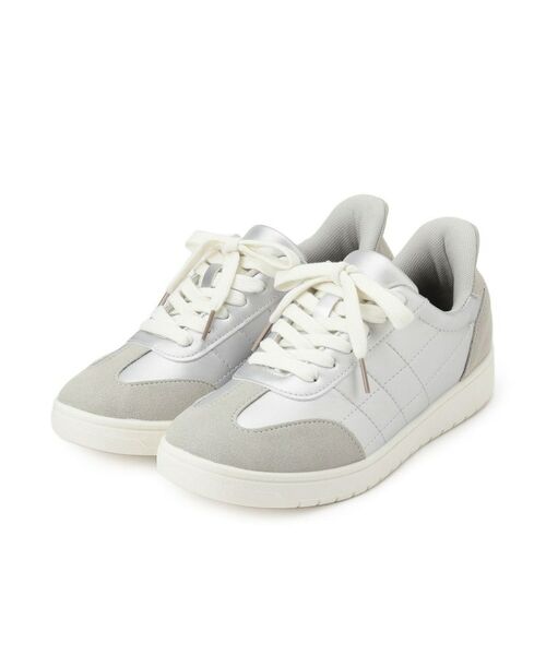 SHOO・LA・RUE / シューラルー スニーカー | 【シュッと履ける】シンプルスニーカー（シルバー(006)）