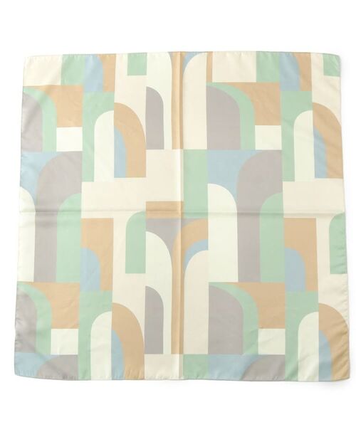 SHOO・LA・RUE / シューラルー バンダナ・スカーフ | プリントスカーフ（65×65cm）（ミントグリーン(421)）