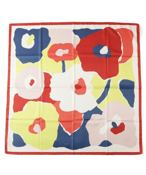 SHOO・LA・RUE / シューラルー バンダナ・スカーフ | 大判プリントスカーフ（88×88cm）（レッド(462)）