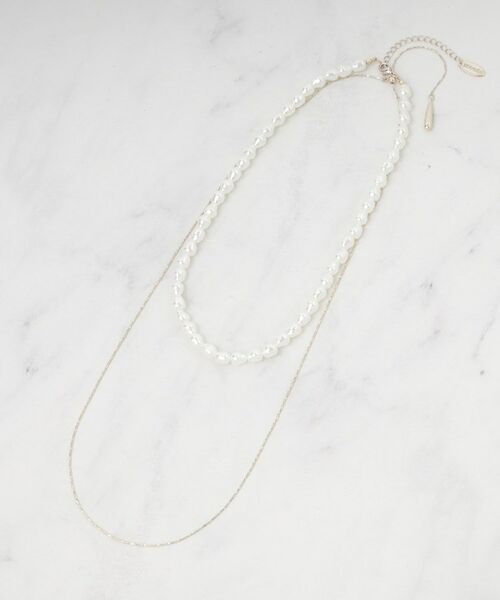 SHOO・LA・RUE / シューラルー ネックレス・ペンダント・チョーカー | 【3WAY】フェイクパールネックレス（ゴールド(007)）