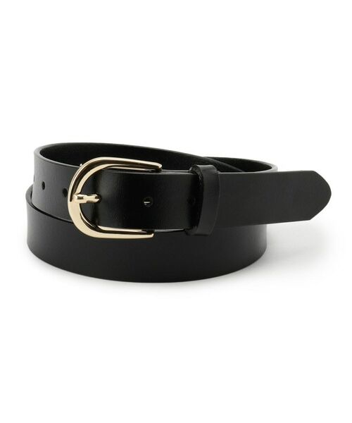 SHOO・LA・RUE / シューラルー ベルト・サスペンダー | シンプル牛革ベルト（3cm巾）（ブラック(019)）