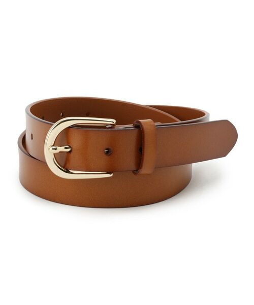 SHOO・LA・RUE / シューラルー ベルト・サスペンダー | シンプル牛革ベルト（3cm巾）（キャメルブラウン(041)）