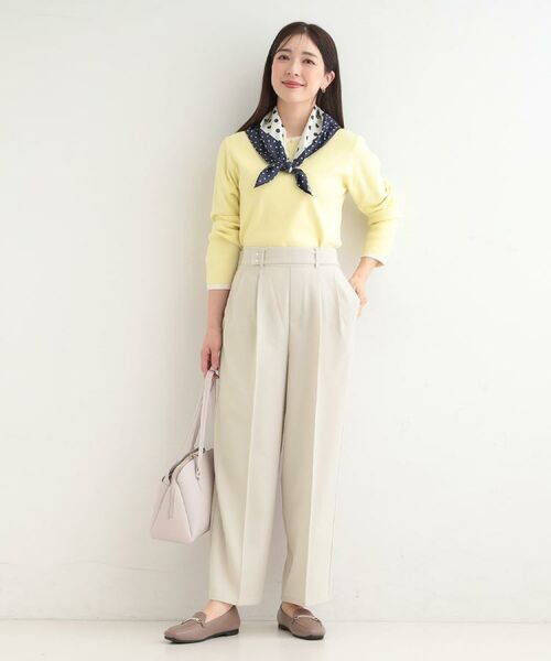 SHOO・LA・RUE / シューラルー ニット・セーター | 【洗濯機可/S-LL/アンサンブル可】すっきりと好印象 配色クルーネックニット | 詳細25