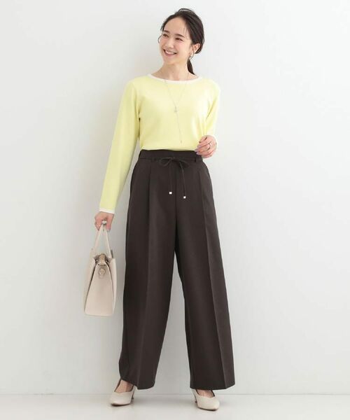 SHOO・LA・RUE / シューラルー ニット・セーター | 【洗濯機可/S-LL/アンサンブル可】すっきりと好印象 配色クルーネックニット | 詳細26