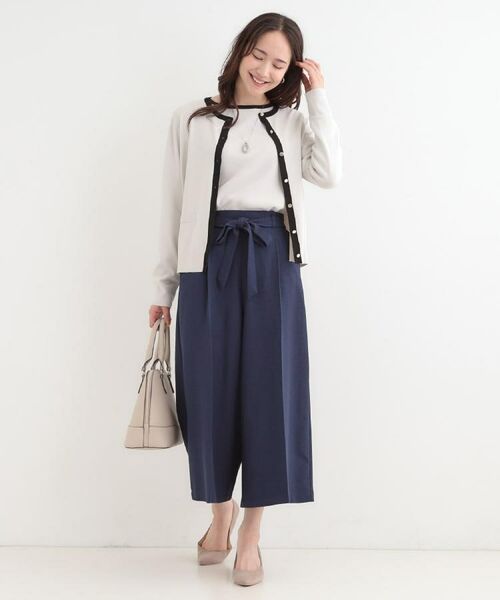 SHOO・LA・RUE / シューラルー ニット・セーター | 【洗濯機可/S-LL/アンサンブル可】すっきりと好印象 配色クルーネックニット | 詳細30