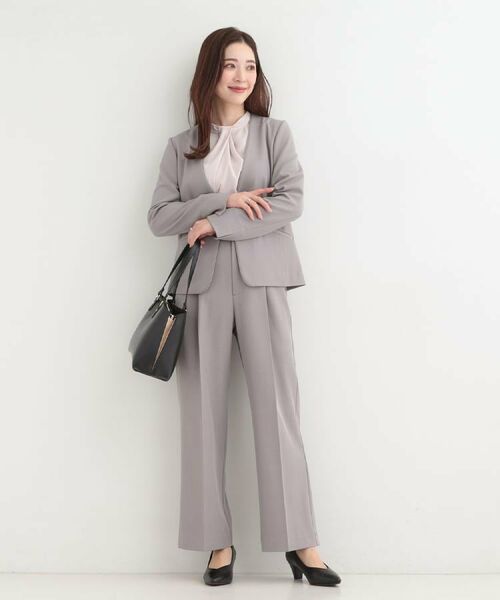 SHOO・LA・RUE / シューラルー ノーカラージャケット | 【洗濯機可/UV/SS-3L】すっきり好印象 ノーカラージャケット | 詳細22