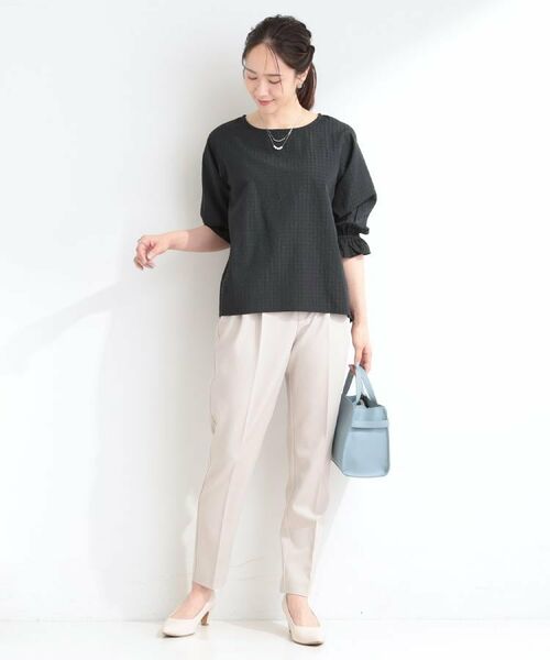 SHOO・LA・RUE / シューラルー パンツ | 【SS-LL/洗濯機可/UV】洗濯後しわになりにくい 2タックテーパードパンツ | 詳細24
