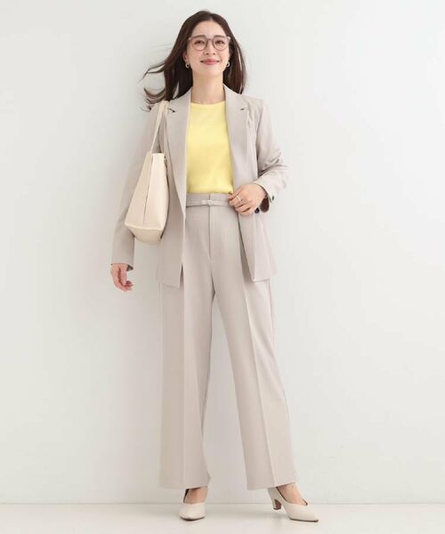 SHOO・LA・RUE / シューラルー パンツ | 【通勤/セットアップ可/洗濯機可/SS-LL】センタープレスできちんと見え ベルト付きワイドパンツ | 詳細22