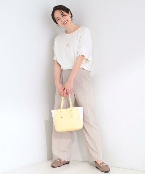 SHOO・LA・RUE / シューラルー パンツ | 【通勤/UV/セットアップ可/洗濯機可】センタープレスできちんと見え ベルト付きワイドパンツ | 詳細23