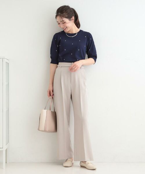 SHOO・LA・RUE / シューラルー パンツ | 【通勤/UV/セットアップ可/洗濯機可】センタープレスできちんと見え ベルト付きワイドパンツ | 詳細24