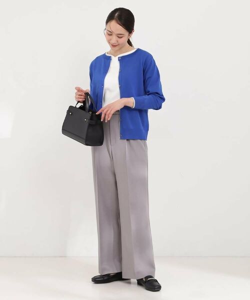 SHOO・LA・RUE / シューラルー パンツ | 【通勤/UV/セットアップ可/洗濯機可】センタープレスできちんと見え ベルト付きワイドパンツ | 詳細26