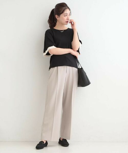 SHOO・LA・RUE / シューラルー パンツ | 【通勤/UV/セットアップ可/洗濯機可】センタープレスできちんと見え ベルト付きワイドパンツ | 詳細29