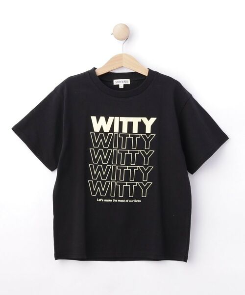 SHOO・LA・RUE / シューラルー Tシャツ | 【100-150cm】プリントロゴTシャツ（ブラック(019)）