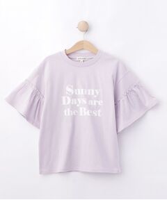 SHOO・LA・RUE / シューラルー カットソー | 【100-150cm】フリルロゴTシャツ