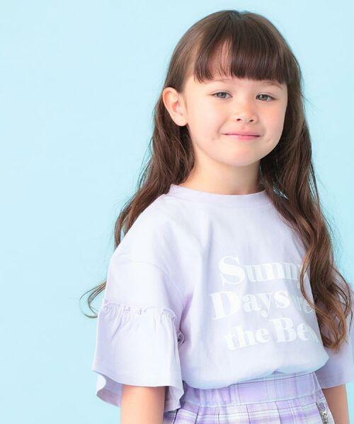 SHOO・LA・RUE / シューラルー カットソー | 【100-150cm】フリルロゴTシャツ | 詳細10