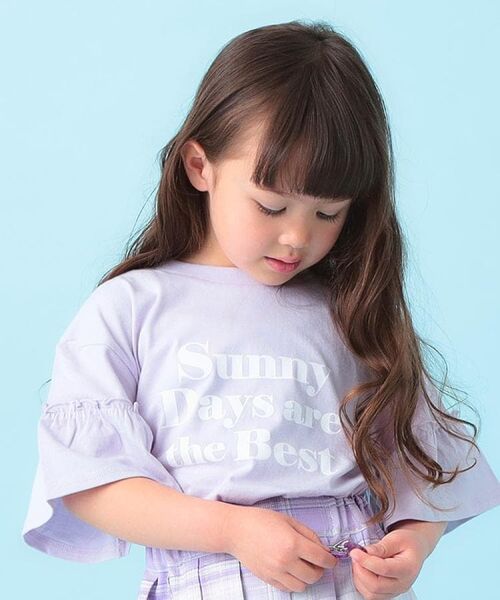 SHOO・LA・RUE / シューラルー カットソー | 【100-150cm】フリルロゴTシャツ | 詳細9