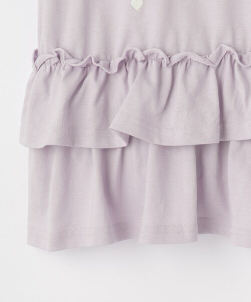 SHOO・LA・RUE / シューラルー Tシャツ | 【100-150cm】裾フリルハート刺繍Tシャツ | 詳細5