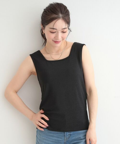 SHOO・LA・RUE / シューラルー キャミソール・チューブトップ | 【前後2WAYネック】ラメタンクトップ | 詳細15