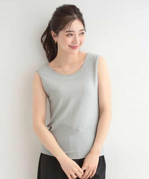 SHOO・LA・RUE / シューラルー キャミソール・チューブトップ | 【前後2WAYネック】ラメタンクトップ | 詳細4