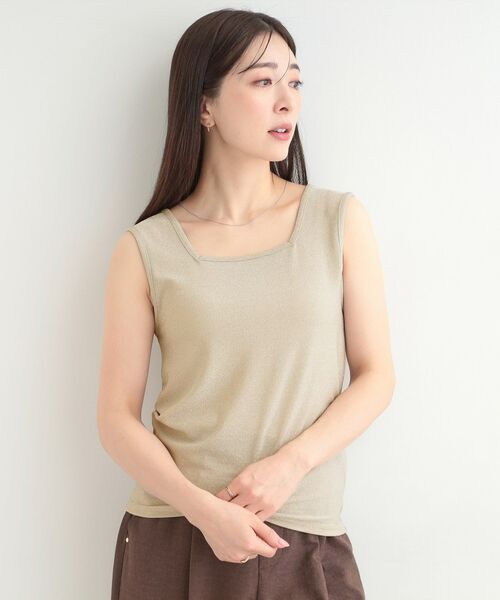 SHOO・LA・RUE / シューラルー キャミソール・チューブトップ | 【前後2WAYネック】ラメタンクトップ | 詳細8