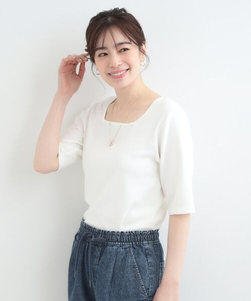 SHOO・LA・RUE / シューラルー カットソー | 【ネックアソート】裏ひんやりテレコ5分袖トップス | 詳細11