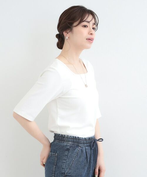 SHOO・LA・RUE / シューラルー カットソー | 【ネックアソート】裏ひんやりテレコ5分袖トップス | 詳細12