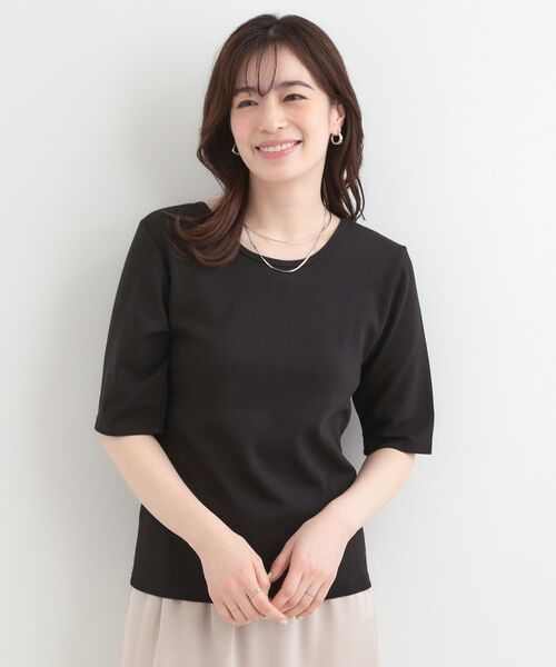 SHOO・LA・RUE / シューラルー カットソー | 【ネックアソート】裏ひんやりテレコ5分袖トップス | 詳細16