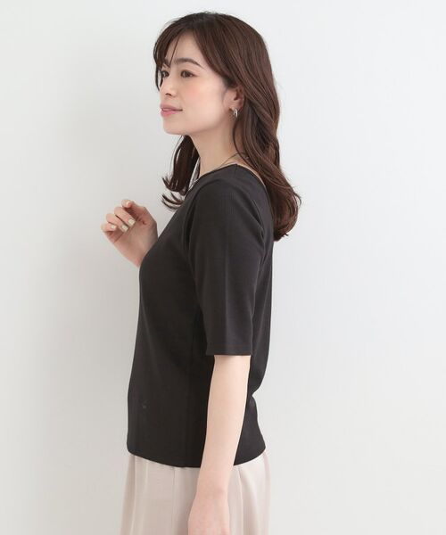 SHOO・LA・RUE / シューラルー カットソー | 【ネックアソート】裏ひんやりテレコ5分袖トップス | 詳細17