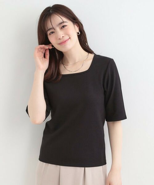 SHOO・LA・RUE / シューラルー カットソー | 【ネックアソート】裏ひんやりテレコ5分袖トップス | 詳細18