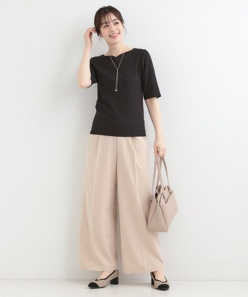 SHOO・LA・RUE / シューラルー カットソー | 【ネックアソート】裏ひんやりテレコ5分袖トップス | 詳細7