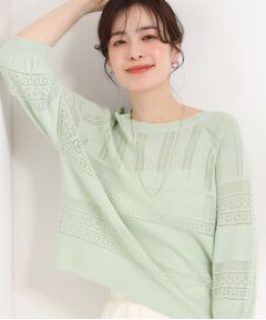 SHOO・LA・RUE / シューラルー ニット・セーター | 軽やかきれい見え 透かし柄ニット