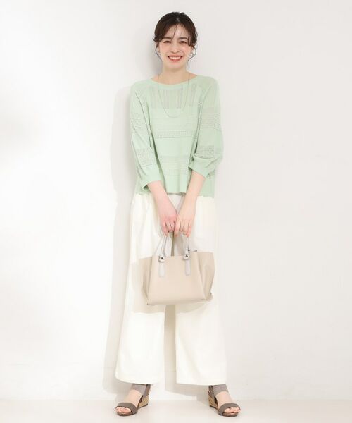 SHOO・LA・RUE / シューラルー ニット・セーター | 軽やかきれい見え 透かし柄ニット | 詳細7