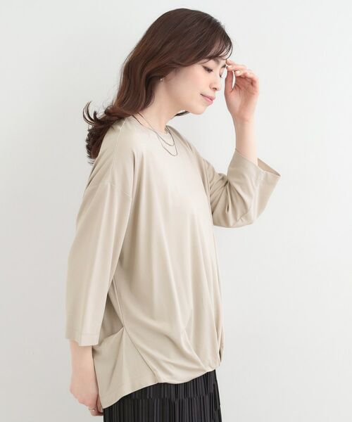 SHOO・LA・RUE / シューラルー カットソー | 【SHOO ICE、UVカット、インしない】とろみフロントタック7分袖ゆるトップス | 詳細10