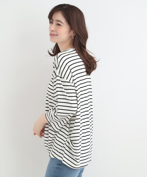 SHOO・LA・RUE / シューラルー カットソー | 【SHOO ICE、UVカット、インしない】とろみフロントタック7分袖ゆるトップス | 詳細14