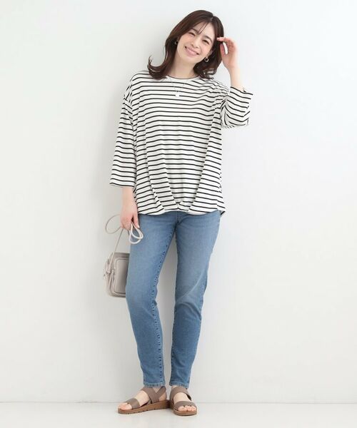 SHOO・LA・RUE / シューラルー カットソー | 【SHOO ICE、UVカット、インしない】とろみフロントタック7分袖ゆるトップス | 詳細15