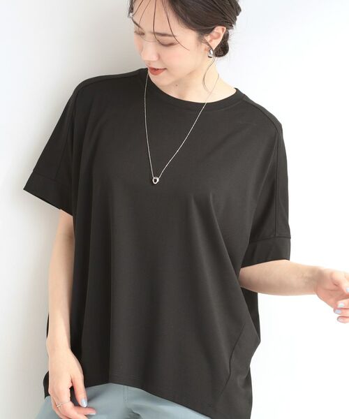 SHOO・LA・RUE / シューラルー カットソー | 【SHOO・ICE/UV】とろみドルマンTシャツ(ブラック(019))