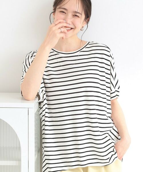 SHOO・LA・RUE / シューラルー カットソー | 【SHOO・ICE/UV】とろみドルマンTシャツ(オフホワイト(303))