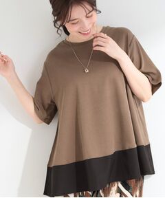SHOO・LA・RUE / シューラルー カットソー | 【ひんやり/UV/抗菌防臭】体型カバーも叶う　裾切り替えAライントップス