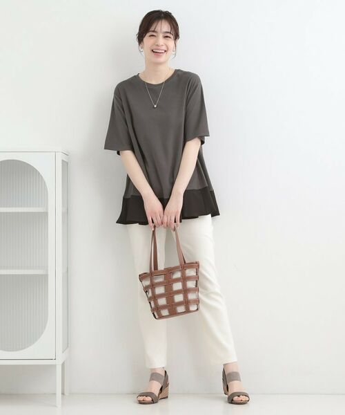 SHOO・LA・RUE / シューラルー カットソー | 【接触冷感、UVカット、抗菌防臭】スムース 裾布帛切り替え | 詳細11