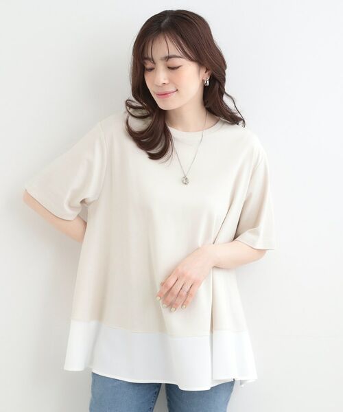 SHOO・LA・RUE / シューラルー カットソー | 【接触冷感、UVカット、抗菌防臭】スムース 裾布帛切り替え | 詳細13