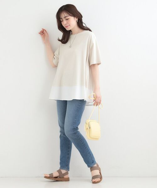 SHOO・LA・RUE / シューラルー カットソー | 【接触冷感、UVカット、抗菌防臭】スムース 裾布帛切り替え | 詳細15