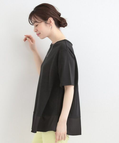 SHOO・LA・RUE / シューラルー カットソー | 【接触冷感、UVカット、抗菌防臭】スムース 裾布帛切り替え | 詳細2