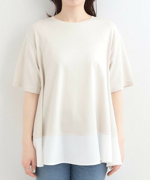 SHOO・LA・RUE / シューラルー カットソー | 【ひんやり/UV/抗菌防臭】体型カバーも叶う　裾切り替えAライントップス | 詳細25